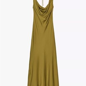 Zara Backless Olive Dress